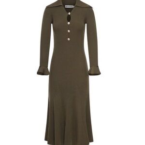 Elegant Olive Green Mini Dress